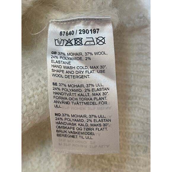 Swedish Kappahl Mohair Wool Blend Mock Neck Sweater Size Womens Large - Picture 3 of 7